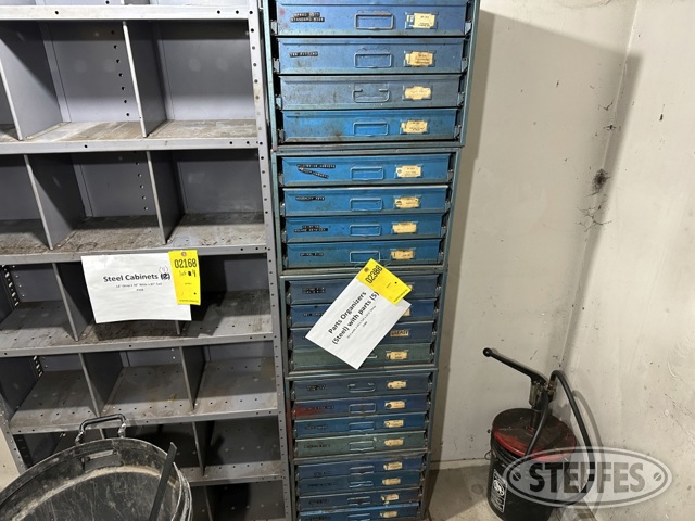 Steel parts organizers w/contents